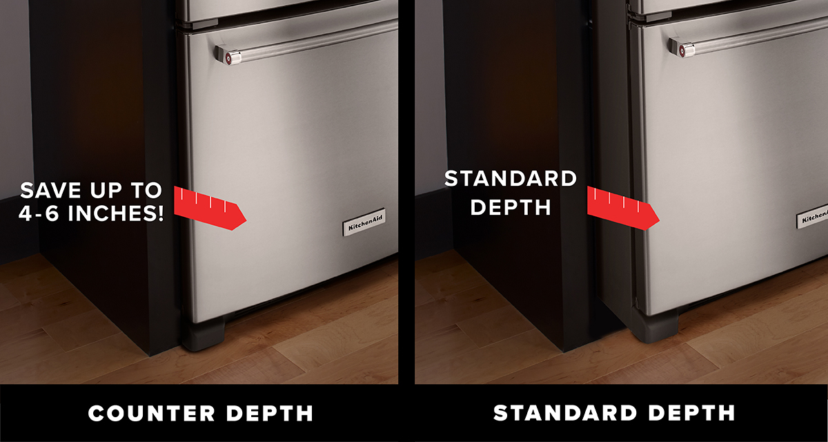 Counter depth built on sale in fridge